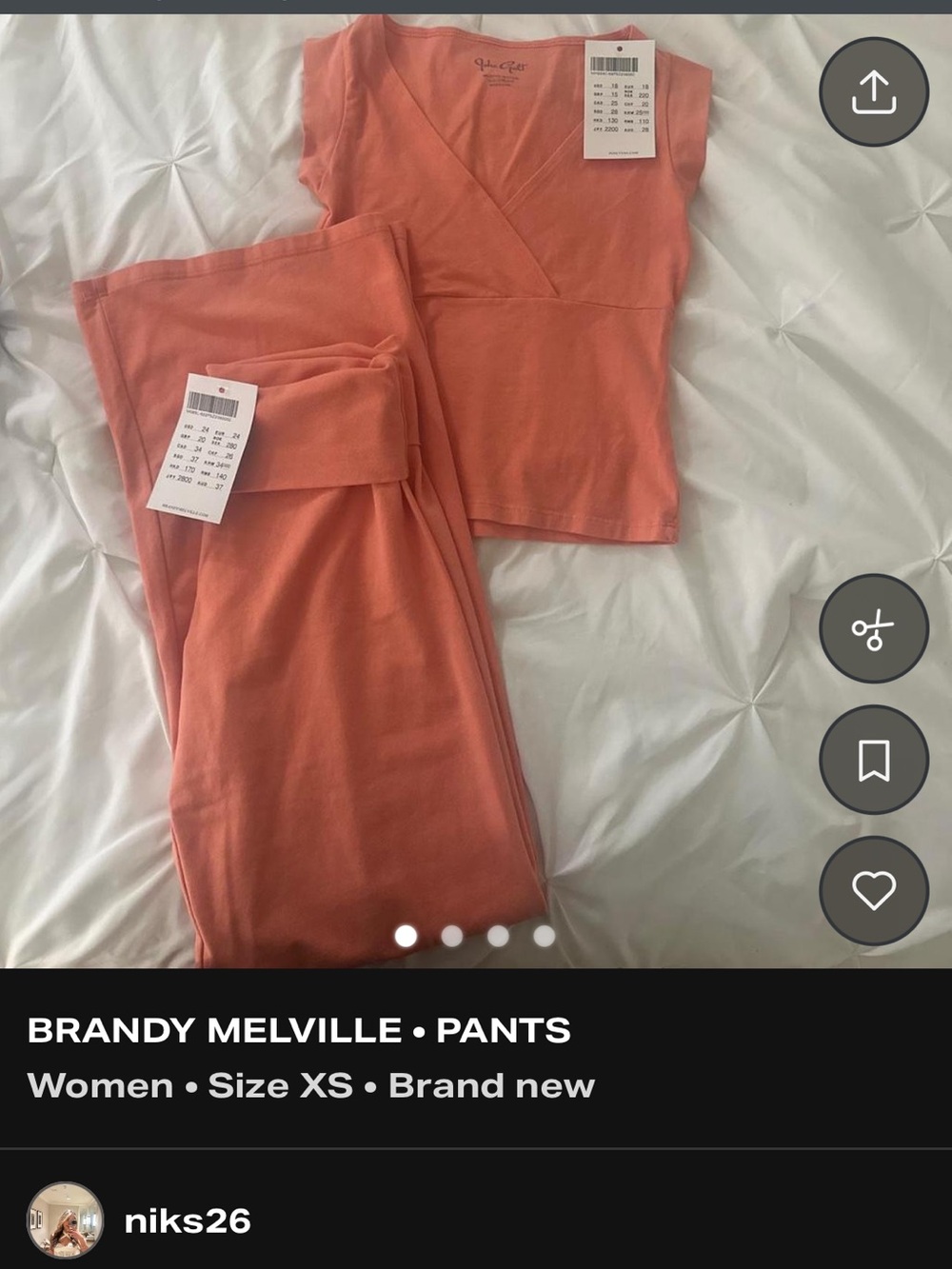 Brandy Melville coral set